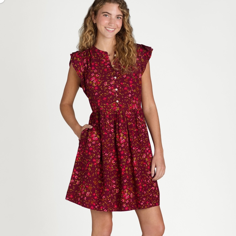 NWT Time and Tru Women's Burgundy and Red Sundress size XS